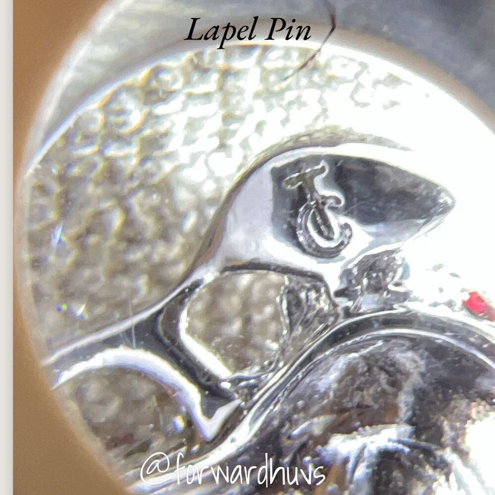 TC Rhinestone Embellished Apple Pin with Back - Picture 5 of 7